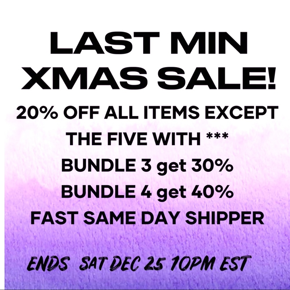 LAST MIN XMAS SALE! Will ship same day